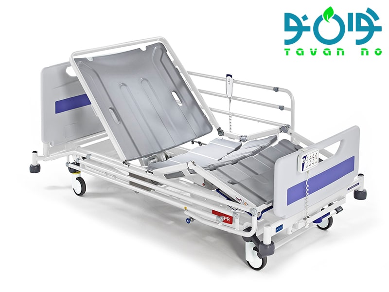 تخت بیمارستانی برقی با قابلیت تنظیم ارتفاع و صندلی شو مدل arjo5000 
